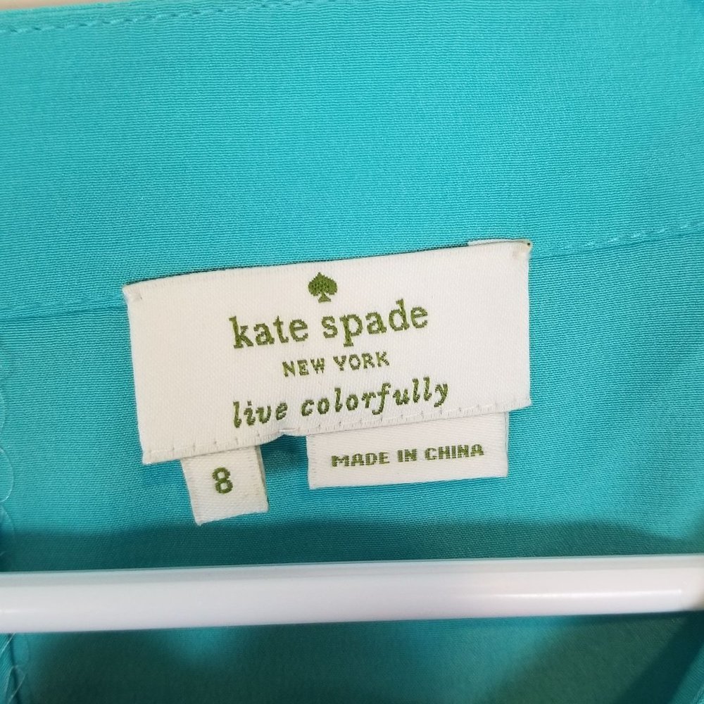 Kate Spade Womens S Green Long Sleeves Keyhole Bac - Picture 6 of 9